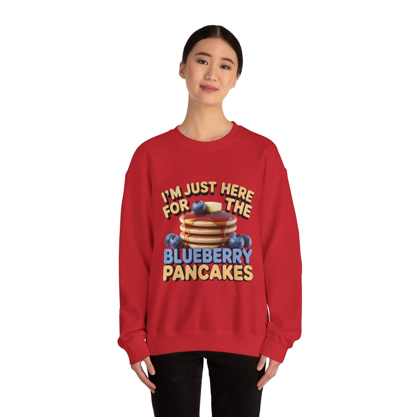 Blueberry Pancakes Sweatshirt — "I'm Just Here for the Blueberry Pancakes" Crewneck - wearecho
