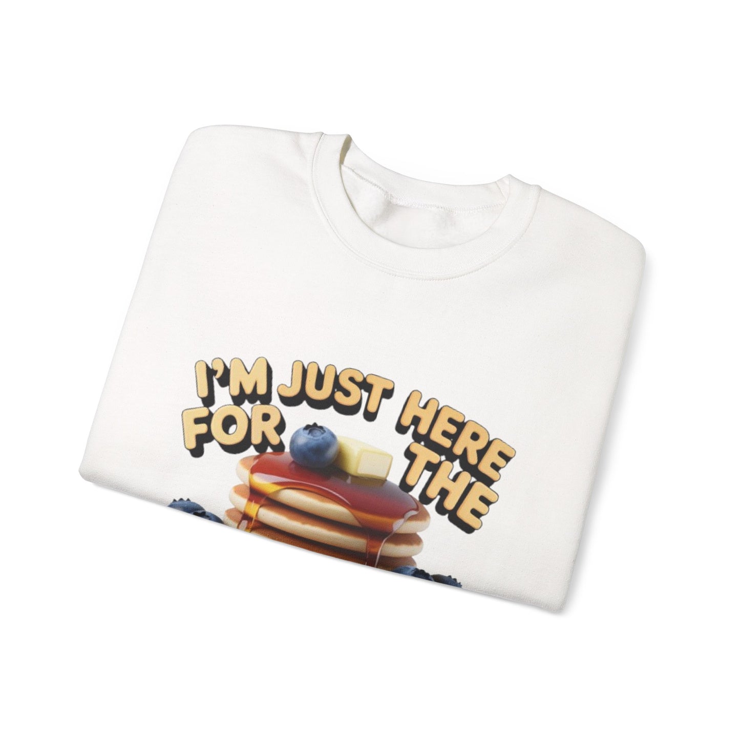 Blueberry Pancakes Sweatshirt — "I'm Just Here for the Blueberry Pancakes" Crewneck - wearecho