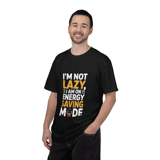Saving Mode T-Shirt — "I'm Not Lazy I'm Just Saving Battery" Graphic Tee - wearecho
